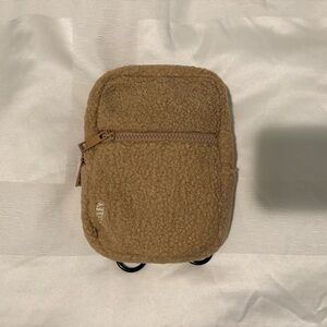 Brixley Tan Sherpa Teddy Crossbody Bag